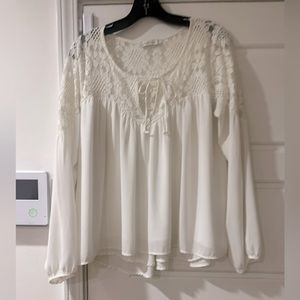 Anthropologie lace long sleeve top